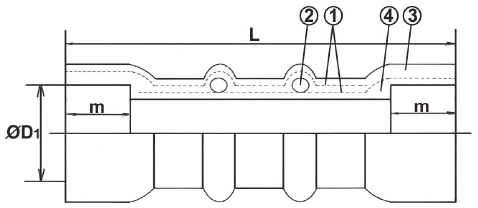 Flexible Drainage Connector  FLEXI-DRAIN : Easy-to-mount rubber drainage joint (for both above and under-ground application)